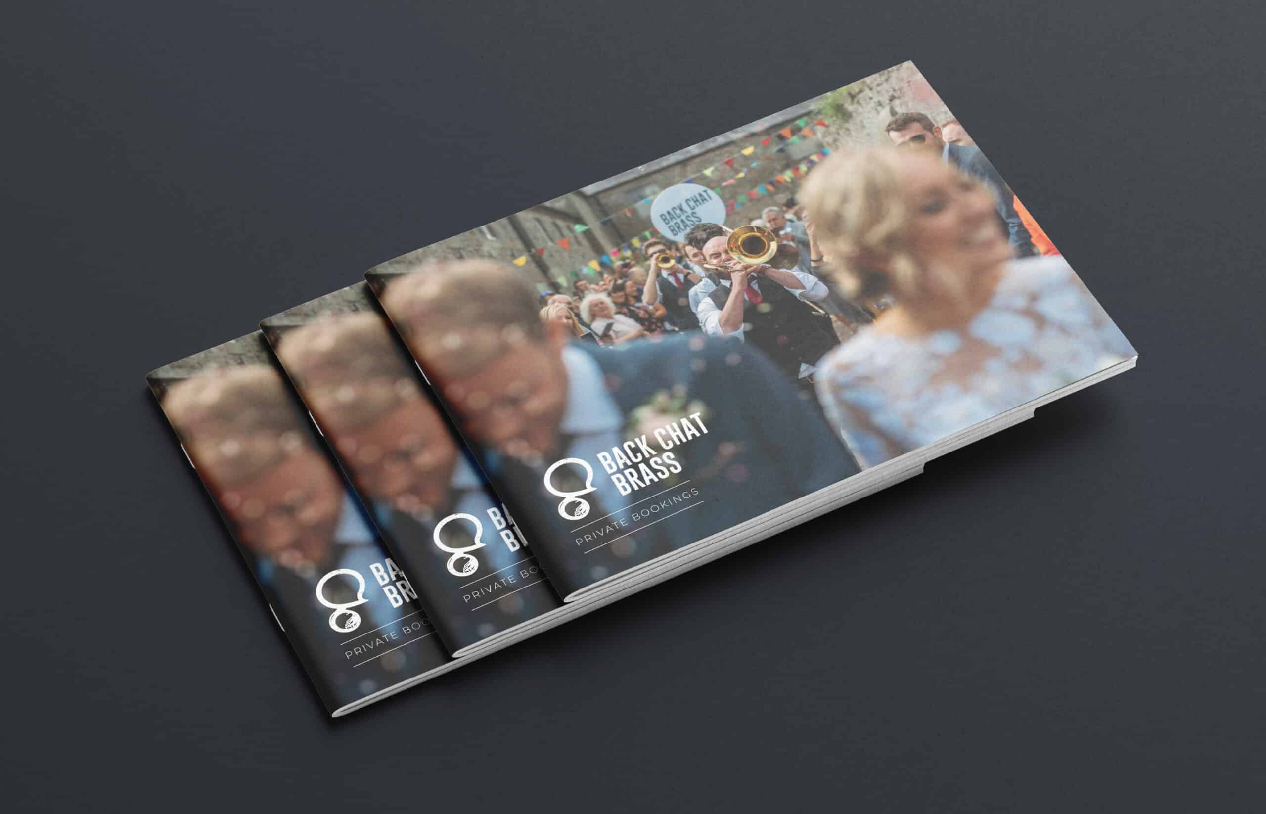 Brochure design for Back Chat Brass by Fuse4